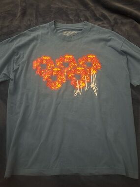 MENS DENIM TEARS GRAPHIC TEE X OFF SET TEARS (SIZE LARGE)